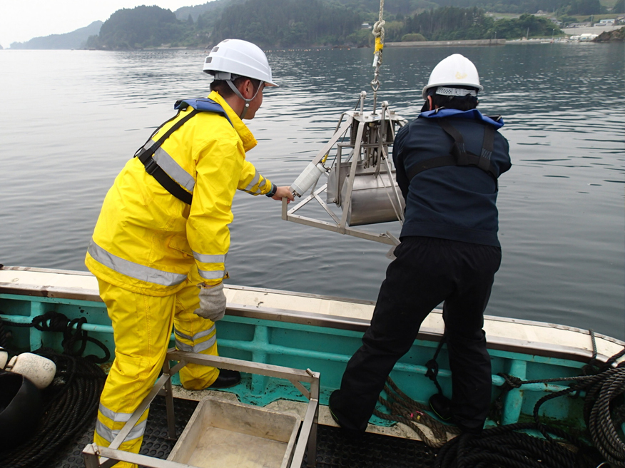 CTD採水の光景写真