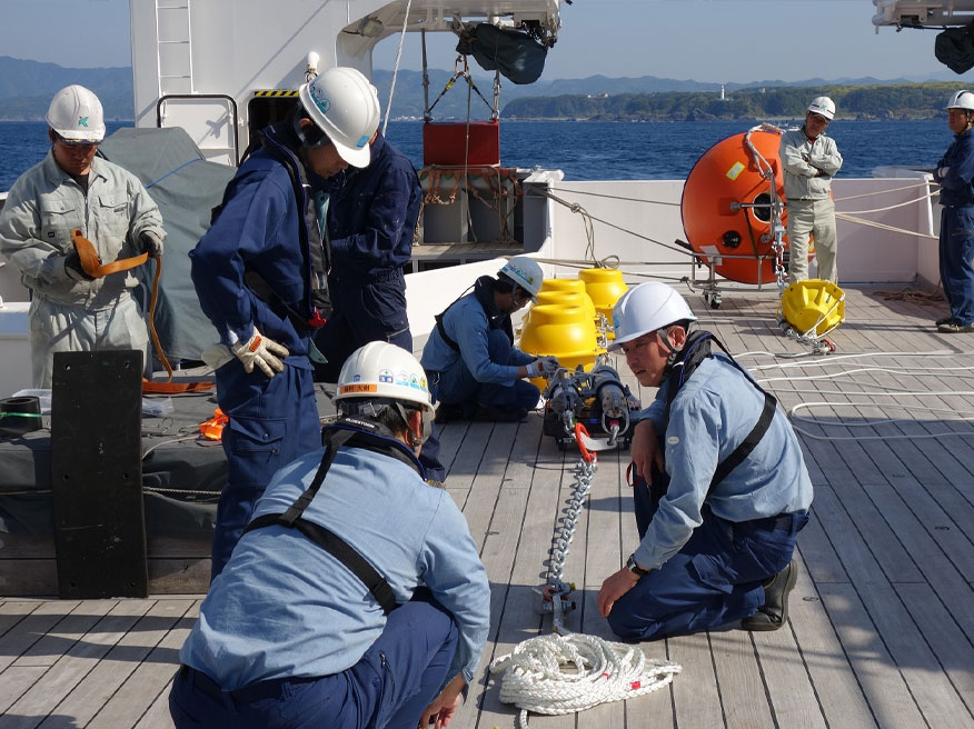 CTD採水の光景写真